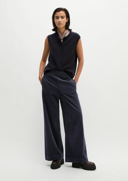 Pull-on pants wide — Martime Blue