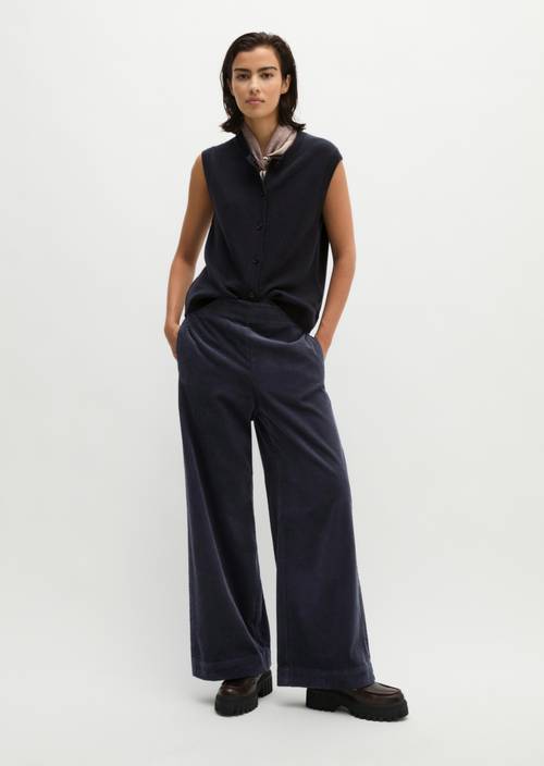 Pull-on broek wijd Maritime Blue in vooraanzicht