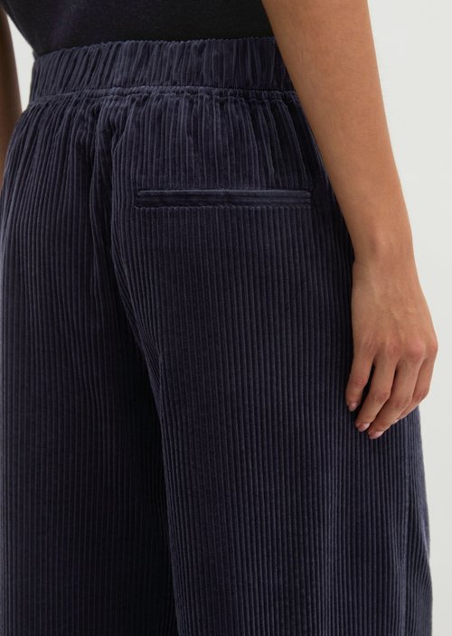 Pull-on pants wide — Martime Blue