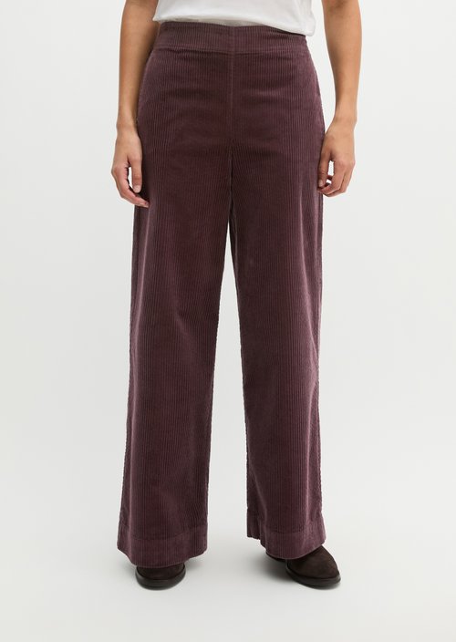Pull-on pants wide — Black Cherry
