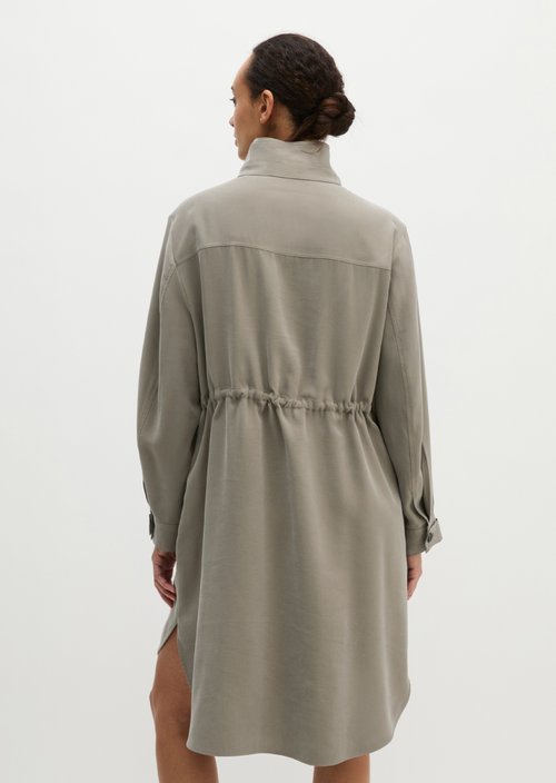 Funnel-neck dress loose — Stone Taupe