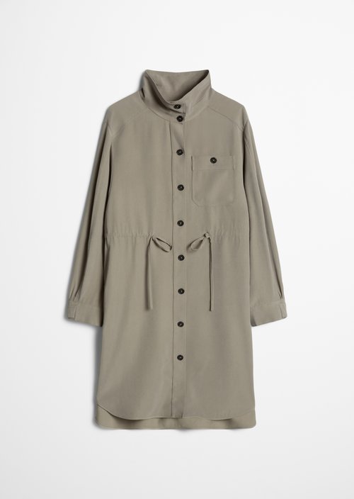 Funnel-neck dress loose — Stone Taupe