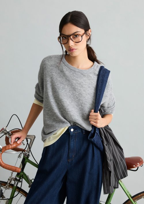 Oversized sweater — Stone Melange