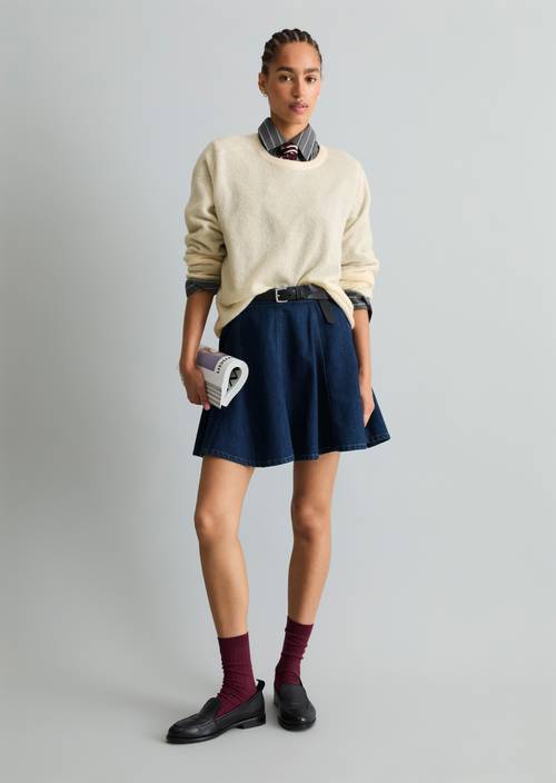 Pullover oversize White Blush in Frontalansicht