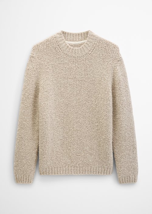 Oversized Sweater — Medium Beige Melange