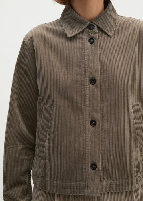 Corduroy overshirt regular — Stone Taupe