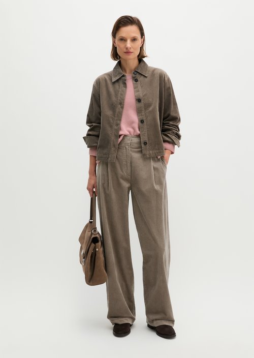 Corduroy overshirt regular — Stone Taupe