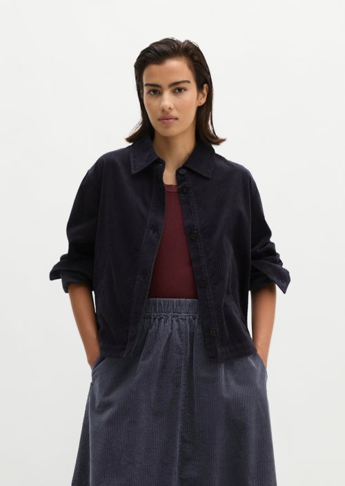 Corduroy overshirt regular — Martime Blue