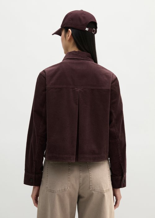 Corduroy overshirt regular — Black Cherry