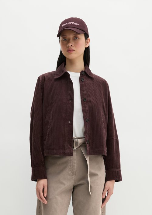 Corduroy overshirt regular — Black Cherry