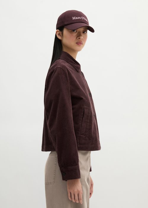 Corduroy overshirt regular — Black Cherry