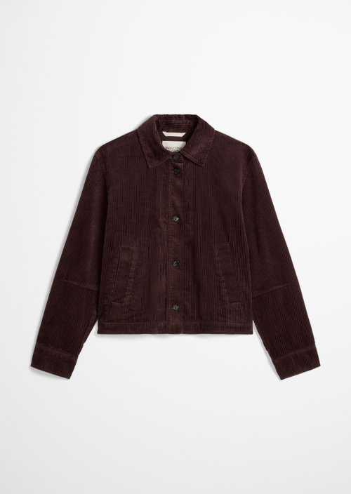 Corduroy overshirt regular — Black Cherry