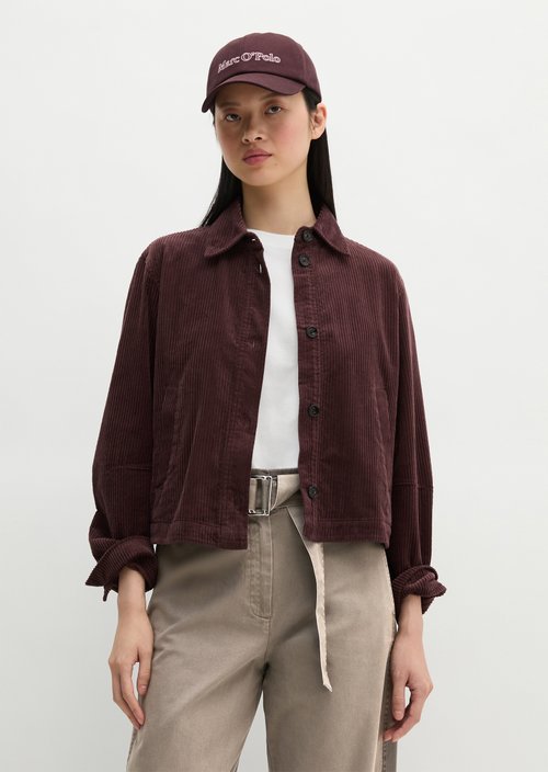 Corduroy overshirt regular — Black Cherry
