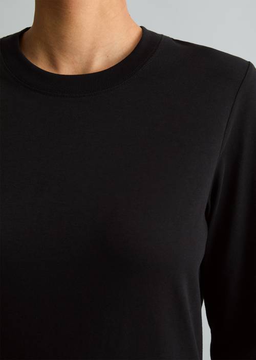 Basic-Longsleeve regular Black in Detailansicht