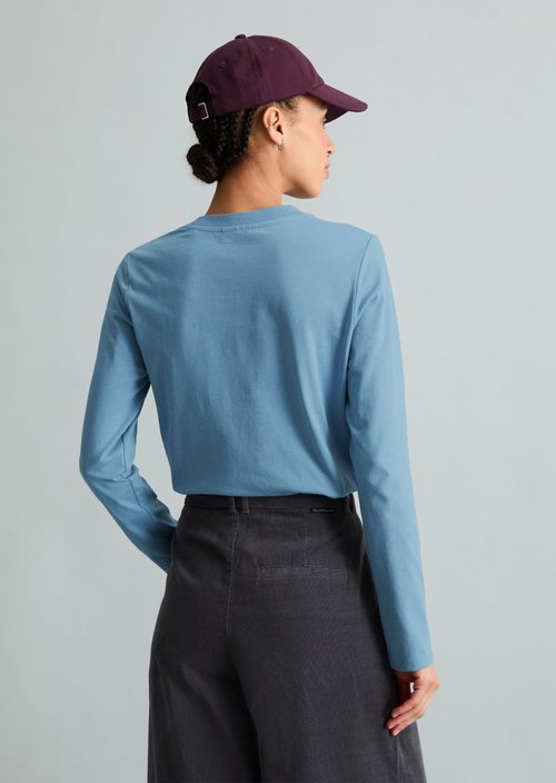 Basic Long-Sleeve Shirt, Regular Fit — Fall Sky