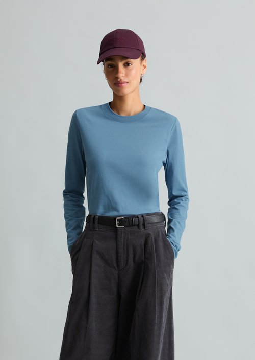 Basic Long-Sleeve Shirt, Regular Fit — Fall Sky