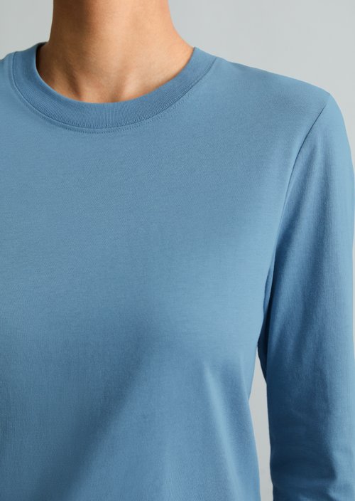 Basic Long-Sleeve Shirt, Regular Fit — Fall Sky