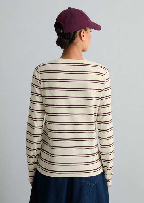 Striped Long-Sleeve Shirt, Regular Fit — Light Yellow