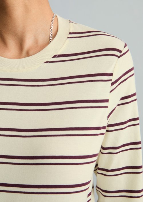 Striped Long-Sleeve Shirt, Regular Fit — Light Yellow
