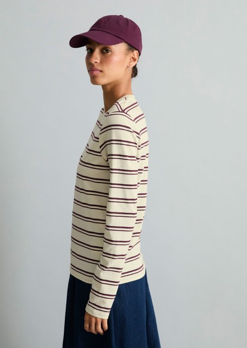 Striped Long-Sleeve Shirt, Regular Fit — Light Yellow