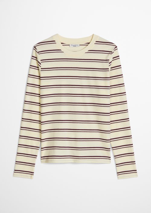 Striped Long-Sleeve Shirt, Regular Fit — Light Yellow