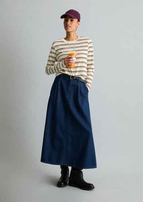 Striped Long-Sleeve Shirt, Regular Fit — Light Yellow