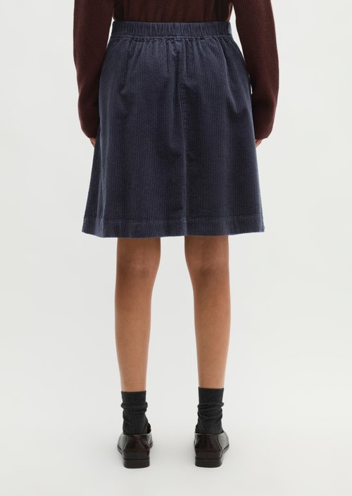 Corduroy mini skirt flared — Martime Blue