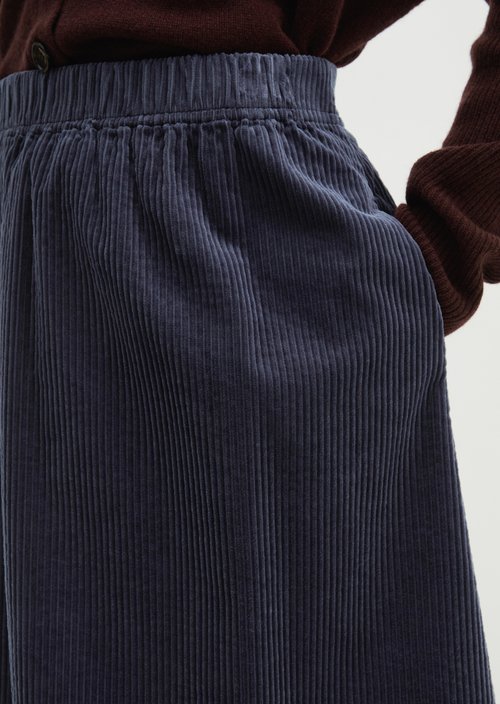 Corduroy mini skirt flared — Martime Blue