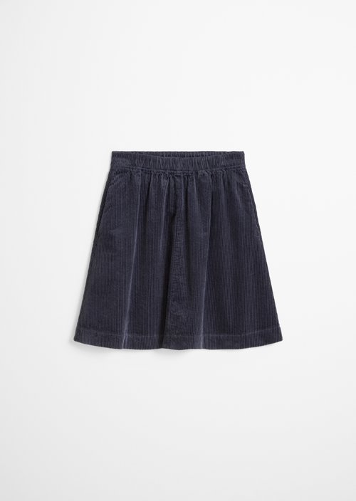 Corduroy mini skirt flared — Martime Blue
