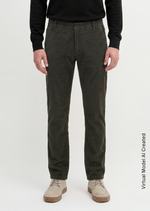 Cord Pants, Model Mads Jogger, Regular Fit — Charcoal