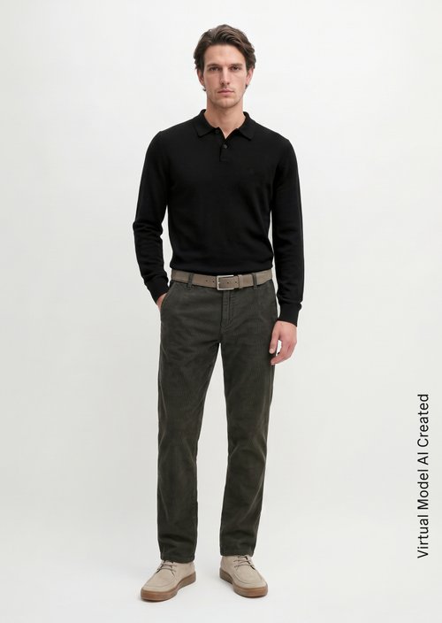 Cord Pants, Model Mads Jogger, Regular Fit — Charcoal
