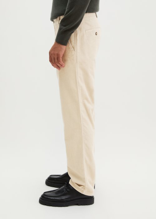 Cord Pants, Model Mads Jogger, Regular Fit — Linen Beige