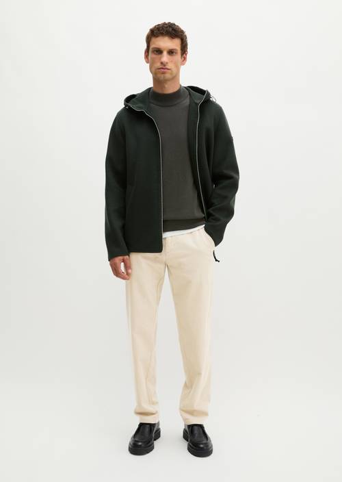 Cord Pants, Model Mads Jogger, Regular Fit Linen Beige in front view