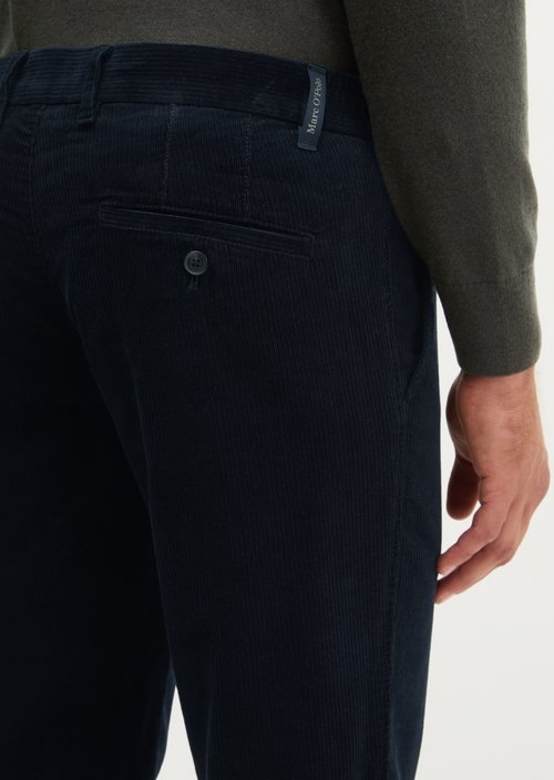 Cord Pants, Model Mads Jogger, Regular Fit — Deep Night Blue