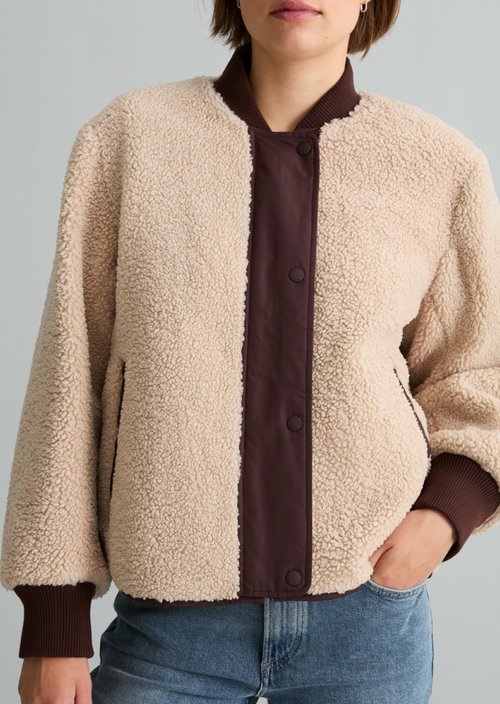 Reversible Blouson, Regular Fit — Espresso Brown