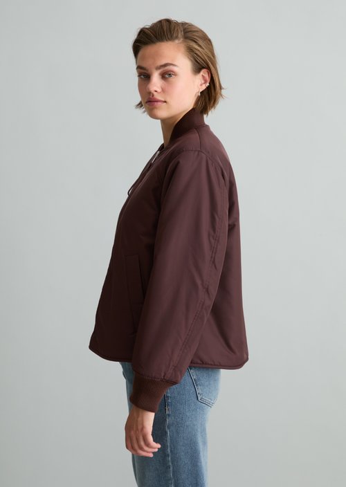 Reversible Blouson, Regular Fit — Espresso Brown