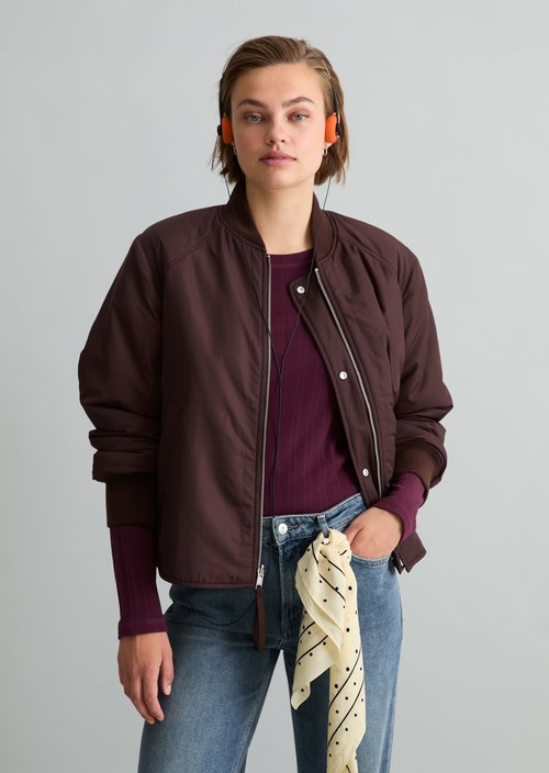 Reversible Blouson, Regular Fit — Espresso Brown