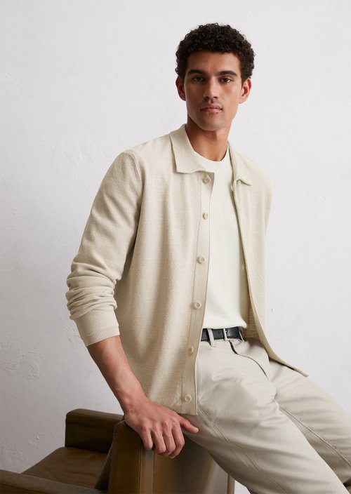 Regular knit overshirt — Misty Grey