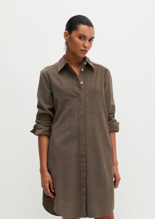 Shirt dress wide — Stone Taupe