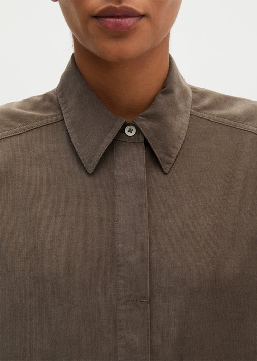 Shirt dress wide — Stone Taupe
