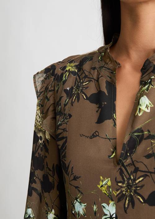 Robe courte coupe trapèze Dark Brown en vue détaillée