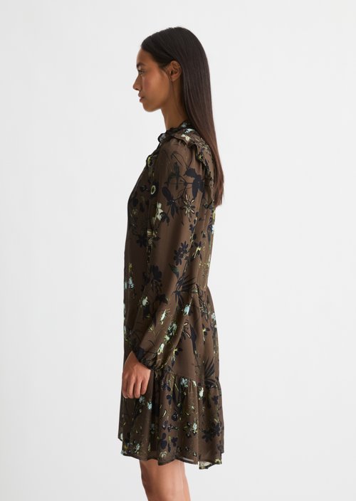 Short A-Line Dress — Dark Brown