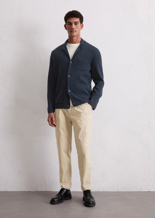 Regular knit jacket — Dark Navy