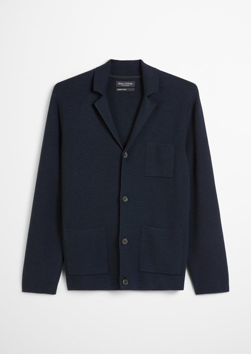 Regular knit jacket — Dark Navy