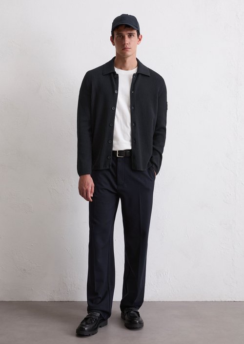 Strickshirt DFB Travel Collection — Deep Night Blue