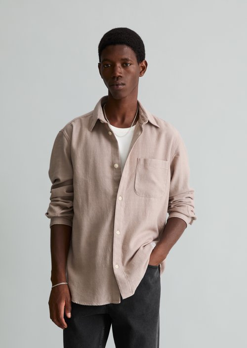Regular-fit shirt — Medium Beige