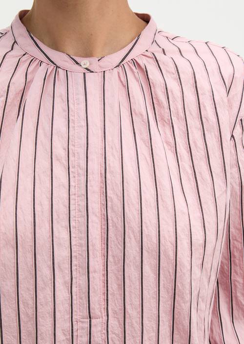 Regular-Fit Striped Blouse Light Pink in detail view