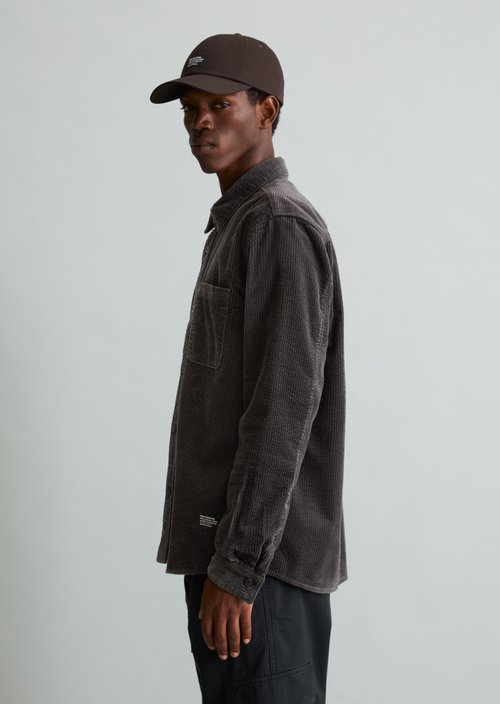 Regular-fit corduroy shirt — Light Graphite