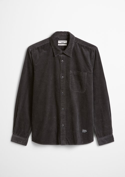 Regular-fit corduroy shirt — Light Graphite