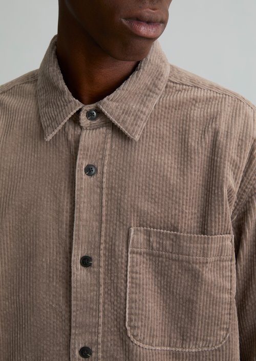 Regular-fit corduroy shirt — Dolphin